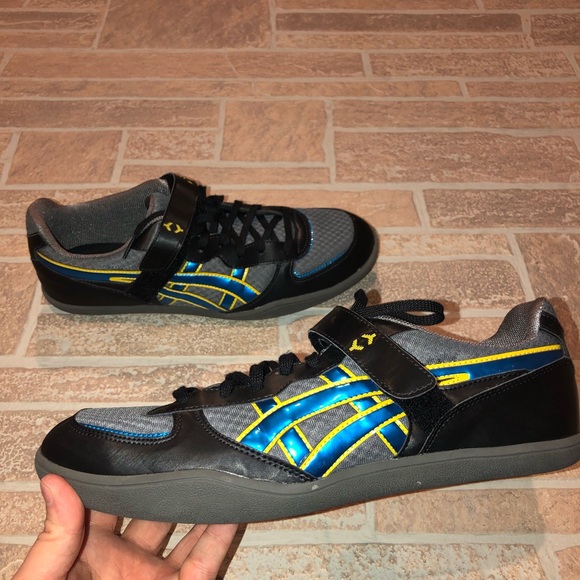 Asics Other - Men’s ASICS 11 blue yellow hook/loop shoes